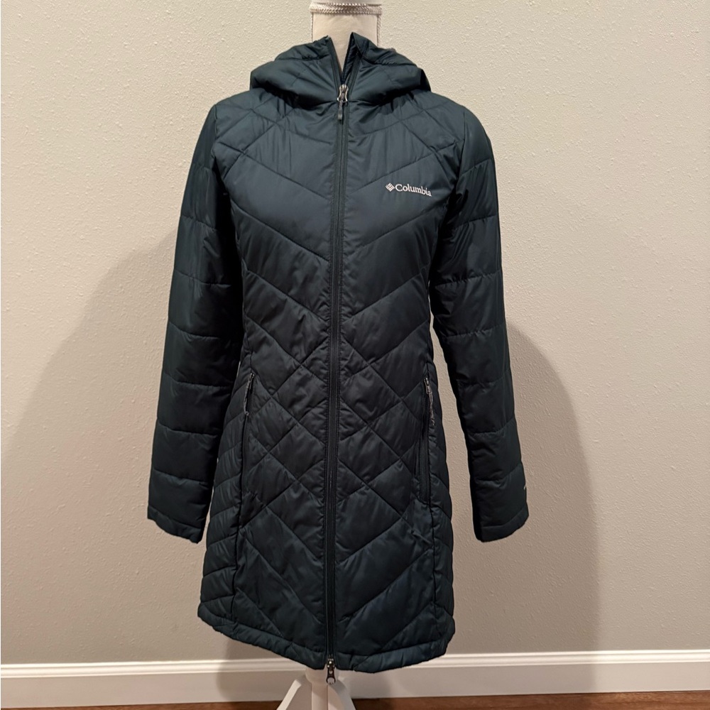 Columbia Women's Hooded Puffer - Dark Green